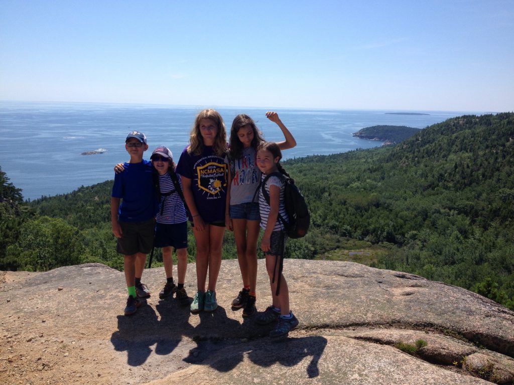 Whoo HOO! Top of Cadilliac Mountain in Acadia National Park