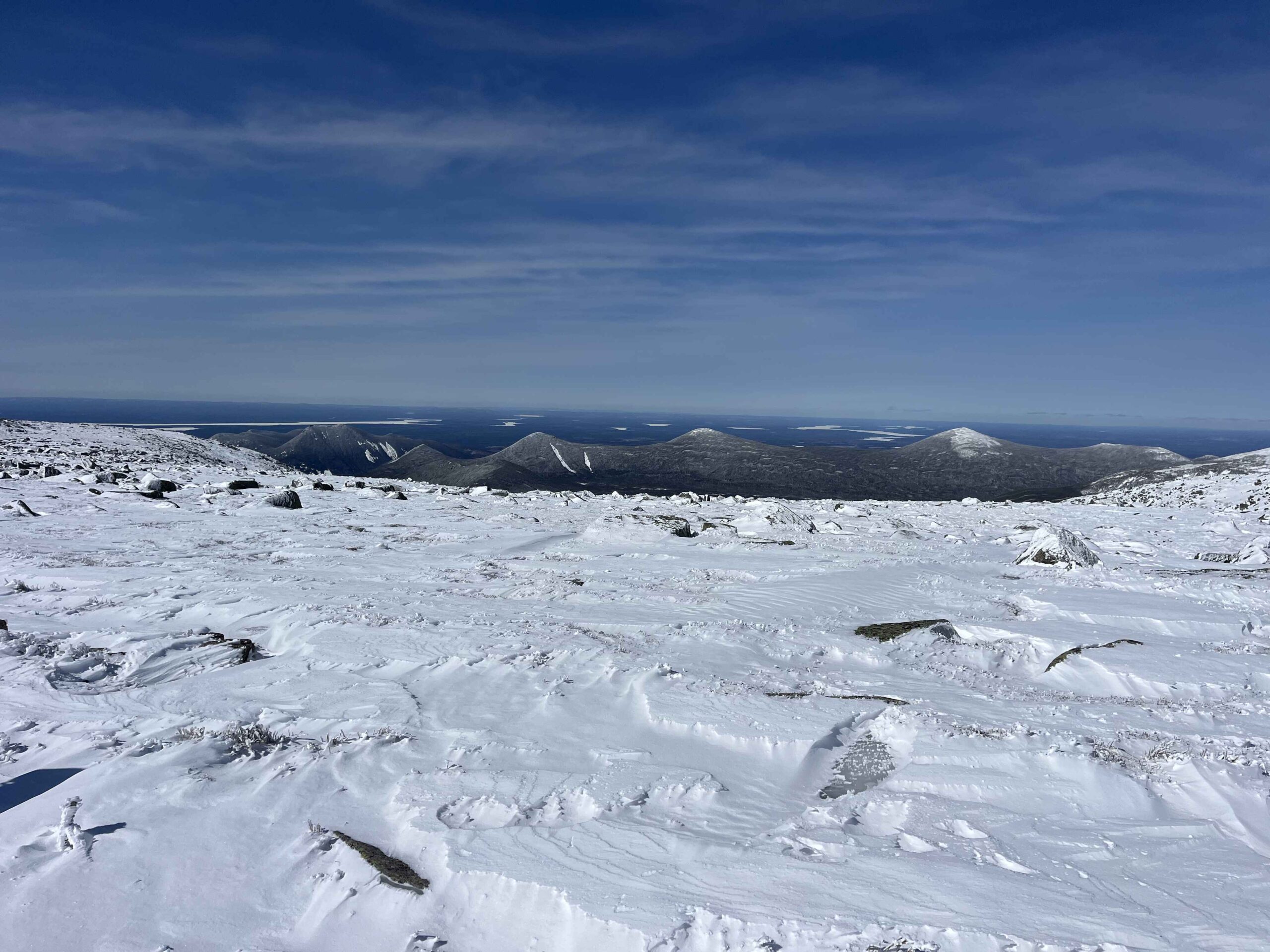 Great visibility from the table lands at the top of Abol Trail
